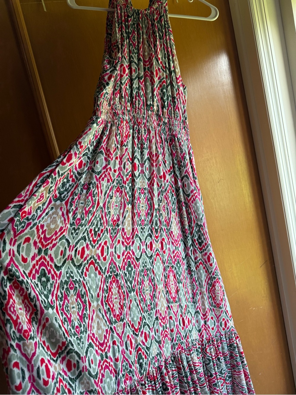Calvin Klein Ikat - Inspired Print Halter Maxi Dress Size 8